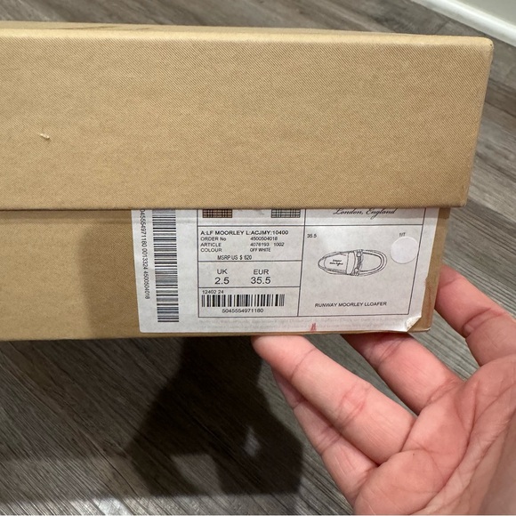 Burberry Moorley Logo Archive Check Loafers Off White - Picture 15 of 15